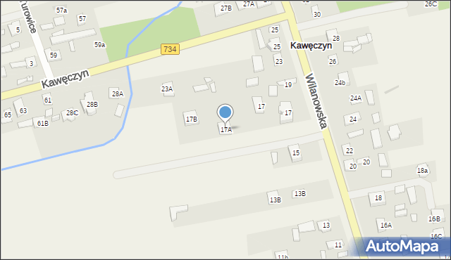 Kawęczyn, Kawęczyn, 17A, mapa Kawęczyn