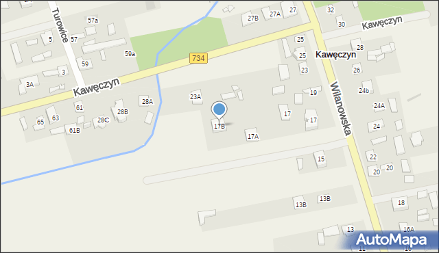 Kawęczyn, Kawęczyn, 17B, mapa Kawęczyn