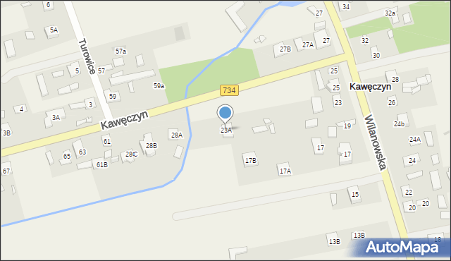 Kawęczyn, Kawęczyn, 23A, mapa Kawęczyn