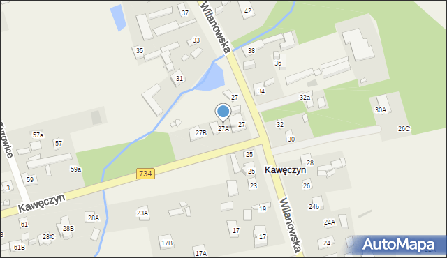Kawęczyn, Kawęczyn, 27A, mapa Kawęczyn