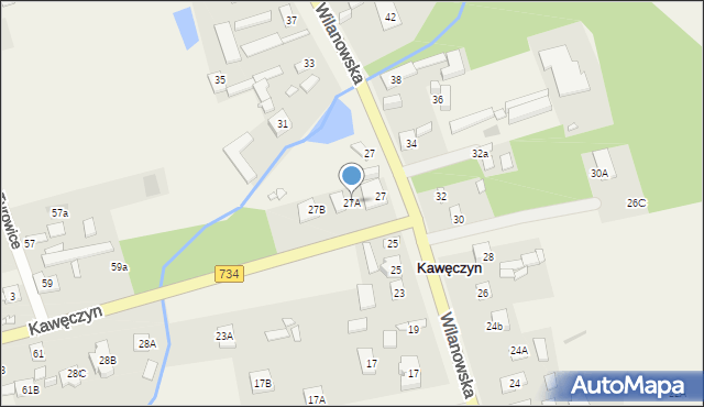 Kawęczyn, Kawęczyn, 27A, mapa Kawęczyn