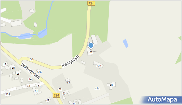 Kawęczyn, Kawęczyn, 62, mapa Kawęczyn