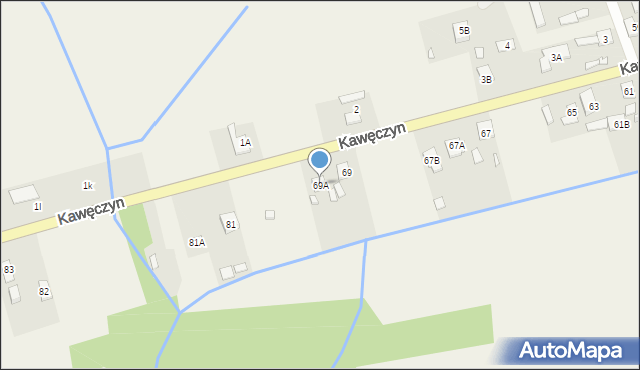 Kawęczyn, Kawęczyn, 69A, mapa Kawęczyn