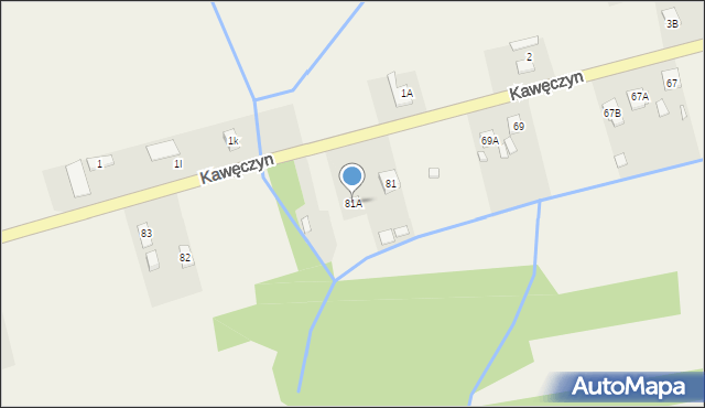 Kawęczyn, Kawęczyn, 81A, mapa Kawęczyn