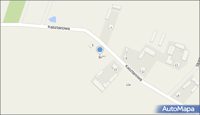 Kawęczyn, Kasztanowa, 8a, mapa Kawęczyn