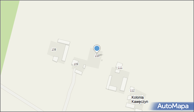 Kawęczyn, Kawęczyn, 110, mapa Kawęczyn