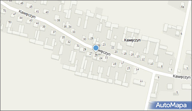 Kawęczyn, Kawęczyn, 25, mapa Kawęczyn