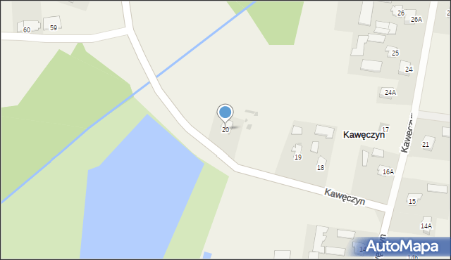 Kawęczyn, Kawęczyn, 20, mapa Kawęczyn