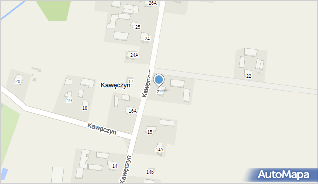 Kawęczyn, Kawęczyn, 21, mapa Kawęczyn