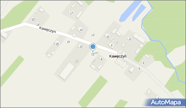 Kawęczyn, Kawęczyn, 11, mapa Kawęczyn