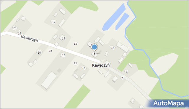 Kawęczyn, Kawęczyn, 9, mapa Kawęczyn