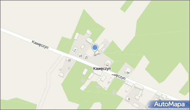 Kawęczyn, Kawęczyn, 14, mapa Kawęczyn