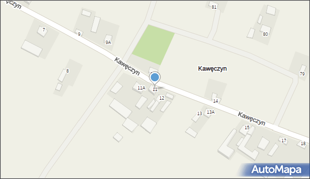 Kawęczyn, Kawęczyn, 11, mapa Kawęczyn