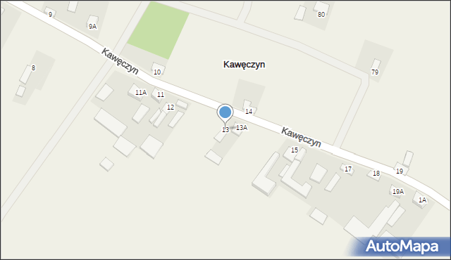 Kawęczyn, Kawęczyn, 13, mapa Kawęczyn