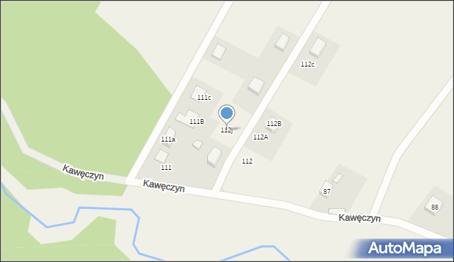 Kawęczyn, Kawęczyn, 112j, mapa Kawęczyn