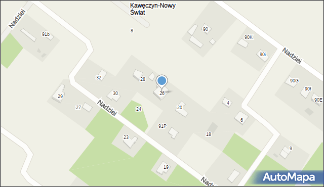 Kawęczyn, Kawęczyn, 91K, mapa Kawęczyn