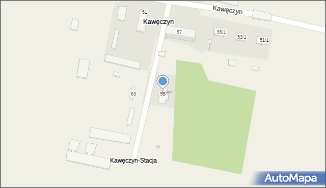 Kawęczyn, Kawęczyn, 58, mapa Kawęczyn