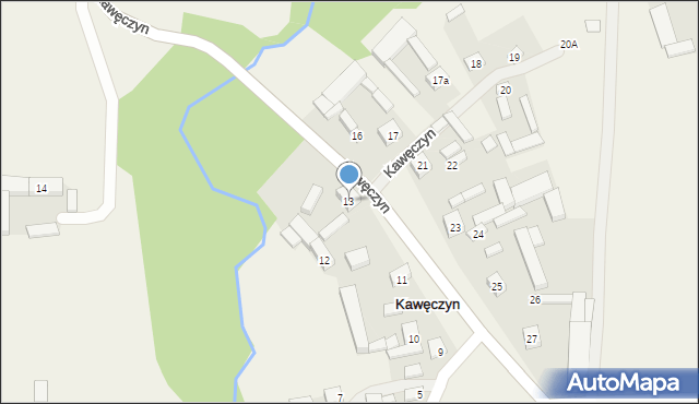 Kawęczyn, Kawęczyn, 13, mapa Kawęczyn