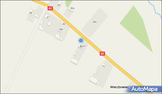 Kawęczyn, Kawęczyn, 69, mapa Kawęczyn