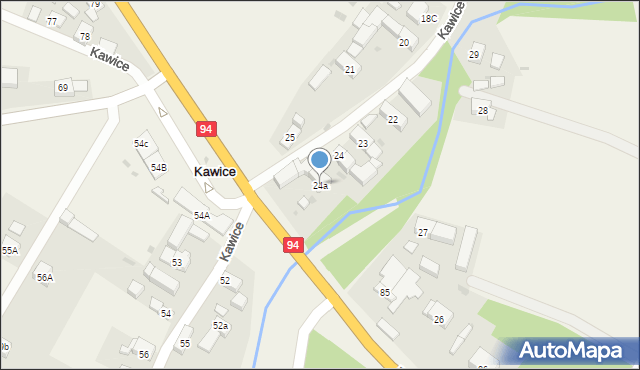 Kawice, Kawice, 24a, mapa Kawice