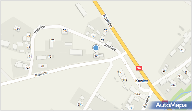 Kawice, Kawice, 69, mapa Kawice