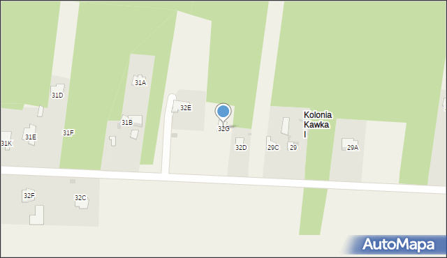 Kawka, Kawka, 32G, mapa Kawka