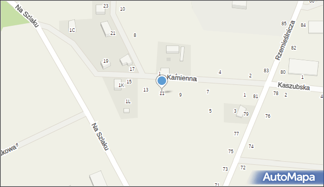 Kawle Górne, Kamienna, 11, mapa Kawle Górne