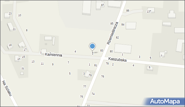 Kawle Górne, Kamienna, 2, mapa Kawle Górne