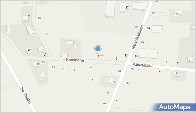 Kawle Górne, Kamienna, 4, mapa Kawle Górne