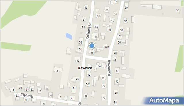 Kawnice, Kawnice, 107, mapa Kawnice