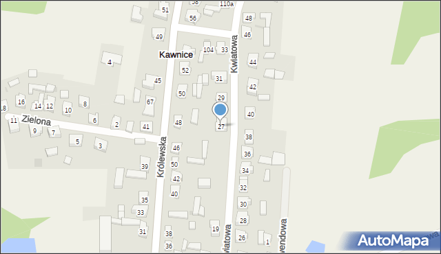 Kawnice, Kawnice, 52a, mapa Kawnice