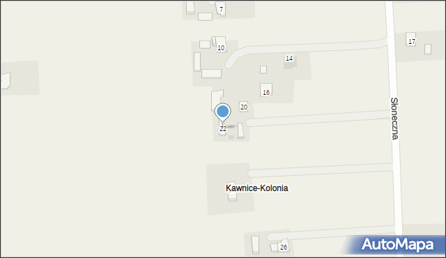 Kawnice, Kawnice-Kolonia, 16, mapa Kawnice