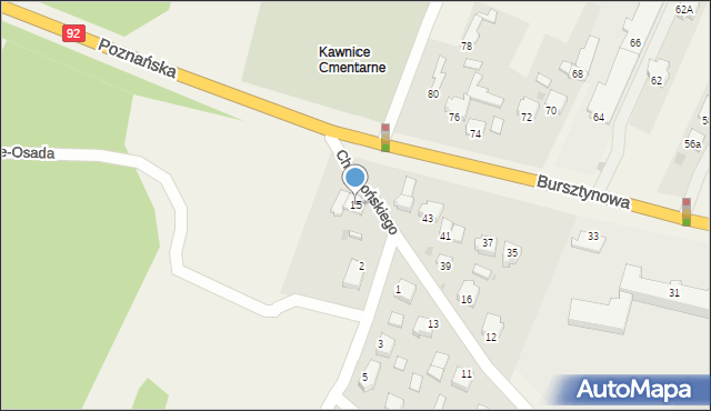 Kawnice, Kawnice-Osada, 1a, mapa Kawnice