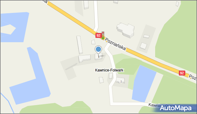 Kawnice, Kawnice-Osada, 3, mapa Kawnice