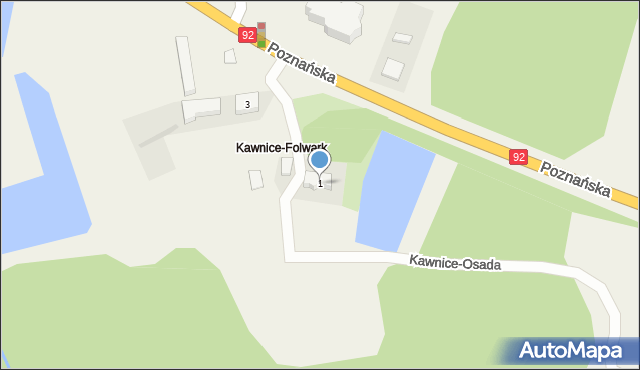 Kawnice, Kawnice-Osada, 3a, mapa Kawnice
