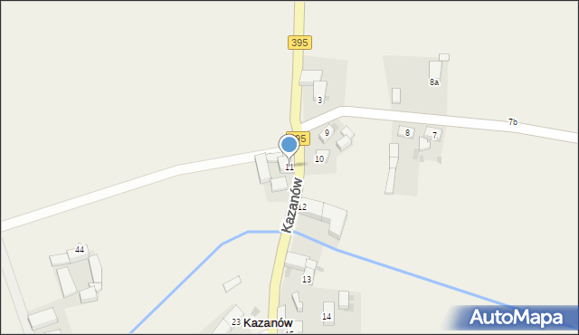 Kazanów, Kazanów, 11, mapa Kazanów