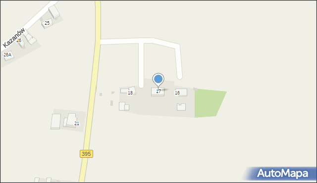 Kazanów, Kazanów, 17, mapa Kazanów