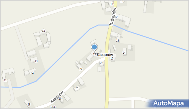 Kazanów, Kazanów, 23, mapa Kazanów