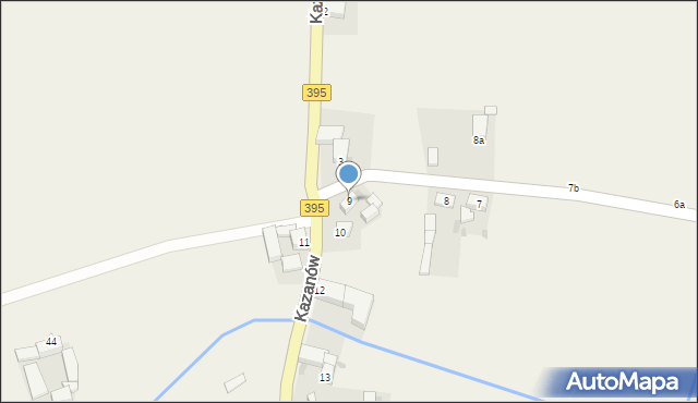 Kazanów, Kazanów, 9, mapa Kazanów