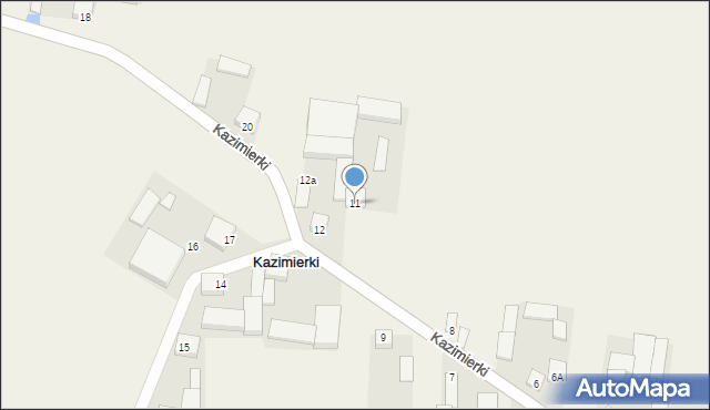 Kazimierki, Kazimierki, 11, mapa Kazimierki