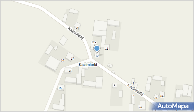 Kazimierki, Kazimierki, 12, mapa Kazimierki