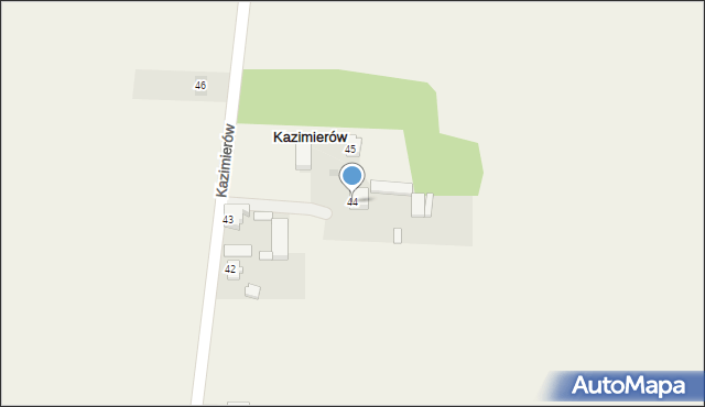 Kazimierów, Kazimierów, 44, mapa Kazimierów