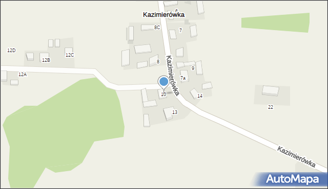 Kazimierówka, Kazimierówka, 10, mapa Kazimierówka