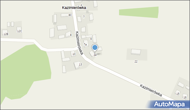 Kazimierówka, Kazimierówka, 14, mapa Kazimierówka