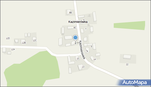 Kazimierówka, Kazimierówka, 8, mapa Kazimierówka