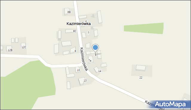 Kazimierówka, Kazimierówka, 9, mapa Kazimierówka