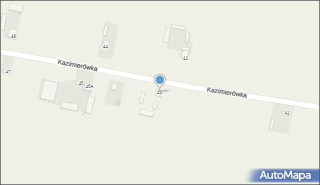 Kazimierówka, Kazimierówka, 43, mapa Kazimierówka