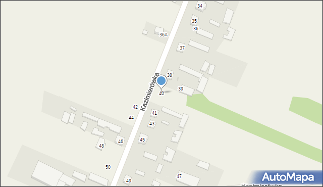 Kazimierówka, Kazimierówka, 40, mapa Kazimierówka