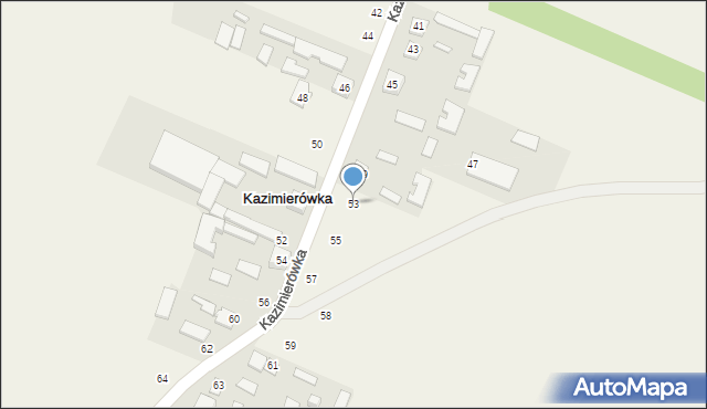 Kazimierówka, Kazimierówka, 53, mapa Kazimierówka