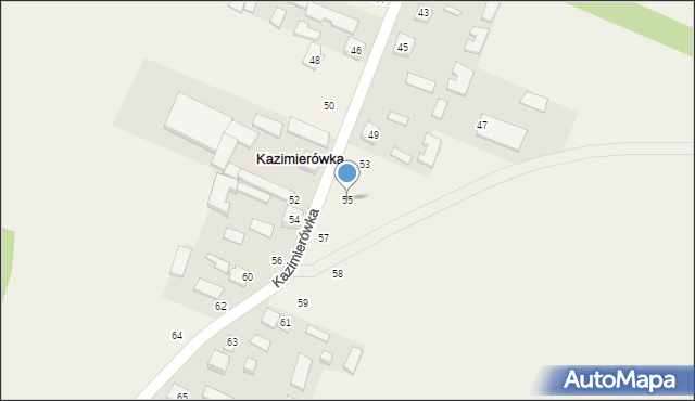 Kazimierówka, Kazimierówka, 55, mapa Kazimierówka